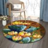 Cactus Painting 2 Round Carpet Floor Rug Living Room Bedroom Decor Round Area Rug Carpet
