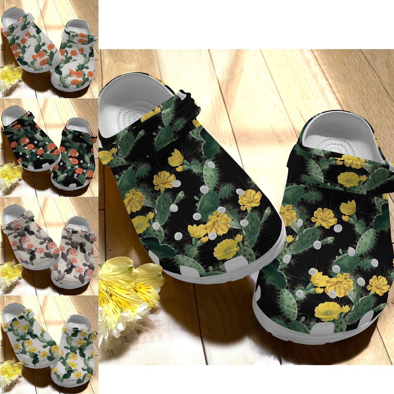 Cactus Personalize Clog Custom Crocs Fashionstyle Comfortable For Women Men Kid Print 3D Whitesole Cactus Collection Cactus Personalize Clog Custom Crocs Fashionstyle Comfortable For Women Men Kid Print 3D Whitesole Cactus Collection
