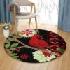 Cadinal Round Carpet Floor Rug Living Room Bedroom Decor Round Area Rug Carpet