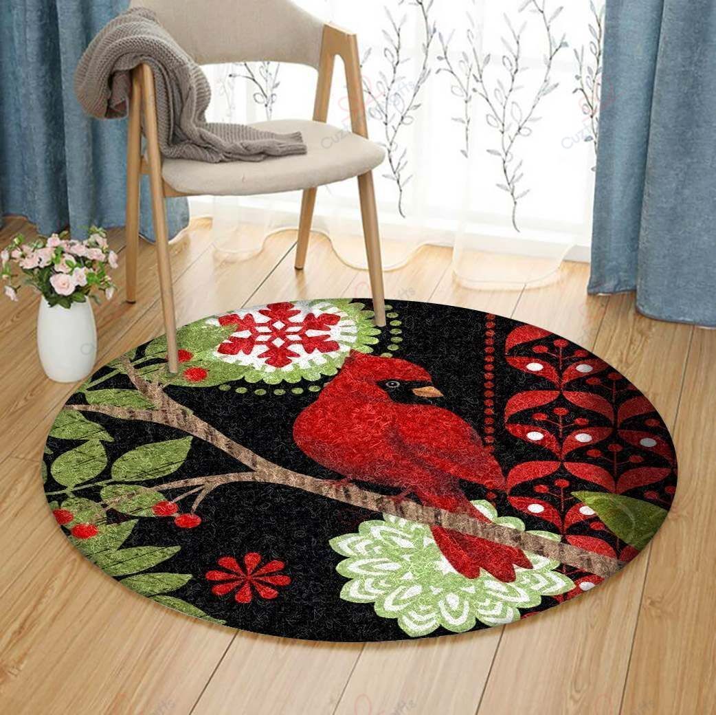 Cadinal Round Carpet Floor Rug Living Room Bedroom Decor Round Area Rug Carpet Cadinal Round Carpet Floor Rug Living Room Bedroom Decor Round Area Rug Carpet