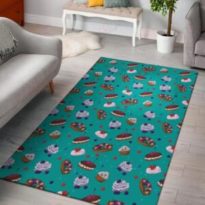 Cake Pattern 7 Rug Sport Decor Gift Floor Decor Living Room Carpet Rug Area Rug - b0f47e738c33
