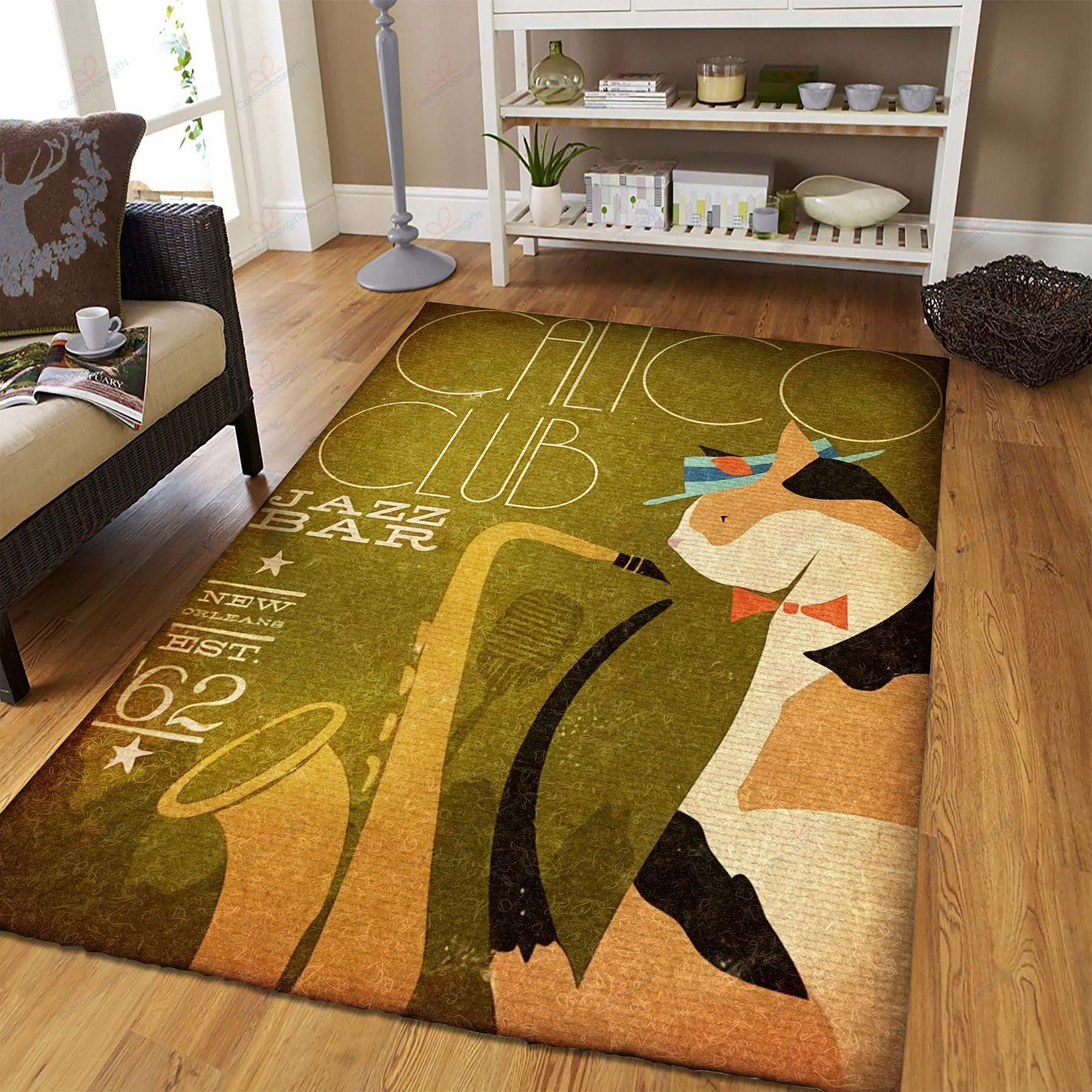 Calico Club Jazz Bar New Orleans Rug Sport Decor Gift Floor Decor Living Room Carpet Rug Area Rug - 835ec441d922 Calico Club Jazz Bar New Orleans Rug Sport Decor Gift Floor Decor Living Room Carpet Rug Area Rug - 835ec441d922