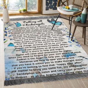 Calling All Archangels Rug Sport Decor Gift Floor Decor Living Room Carpet Rug Area Rug - d5a1af6d0e6a