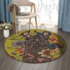 Camel Round Carpet Floor Rug Living Room Bedroom Decor Round Area Rug Carpet