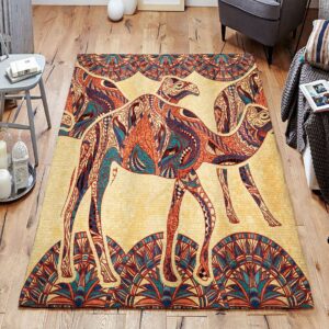 Camel Seamless Pattern Rug Sport Decor Gift Floor Decor Living Room Carpet Rug Area Rug - 7d228f4915a0