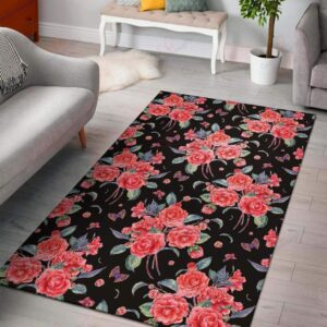 Camellia Pattern Rug Sport Decor Gift Floor Decor Living Room Carpet Rug Area Rug - 32238434b805