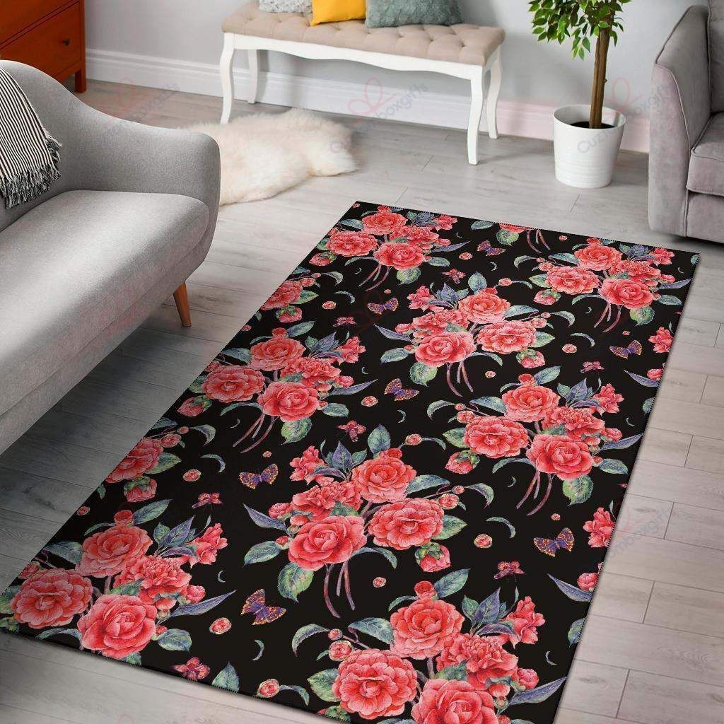 Camellia Pattern Rug Sport Decor Gift Floor Decor Living Room Carpet Rug Area Rug - 32238434b805 Camellia Pattern Rug Sport Decor Gift Floor Decor Living Room Carpet Rug Area Rug - 32238434b805