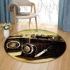 Camera Round Carpet Floor Rug Living Room Bedroom Decor Round Area Rug Carpet