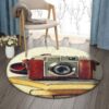 Camera Round Carpet Floor Rug Living Room Bedroom Decor Round Area Rug Carpet