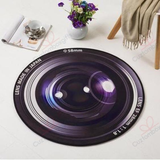 Camera Lens Round Carpet Floor Rug Living Room Bedroom Decor Round Area Rug Carpet Camera Lens Round Carpet Floor Rug Living Room Bedroom Decor Round Area Rug Carpet