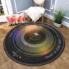 Camera Lens Round Carpet Floor Rug Living Room Bedroom Decor Round Area Rug Carpet