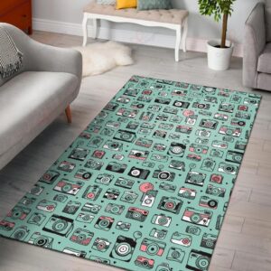 Camera Pastel Pattern Rug Sport Decor Gift Floor Decor Living Room Carpet Rug Area Rug - 6e31c713c92f