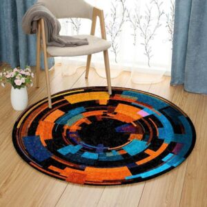 Camera Technology Round Carpet Floor Rug Living Room Bedroom Decor Round Area Rug Carpet