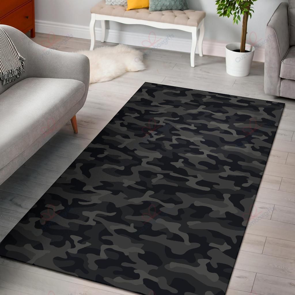 Camo Black Pattern 2 Rug Sport Decor Gift Floor Decor Living Room Carpet Rug Area Rug - f24fee383c9e Camo Black Pattern 2 Rug Sport Decor Gift Floor Decor Living Room Carpet Rug Area Rug - f24fee383c9e