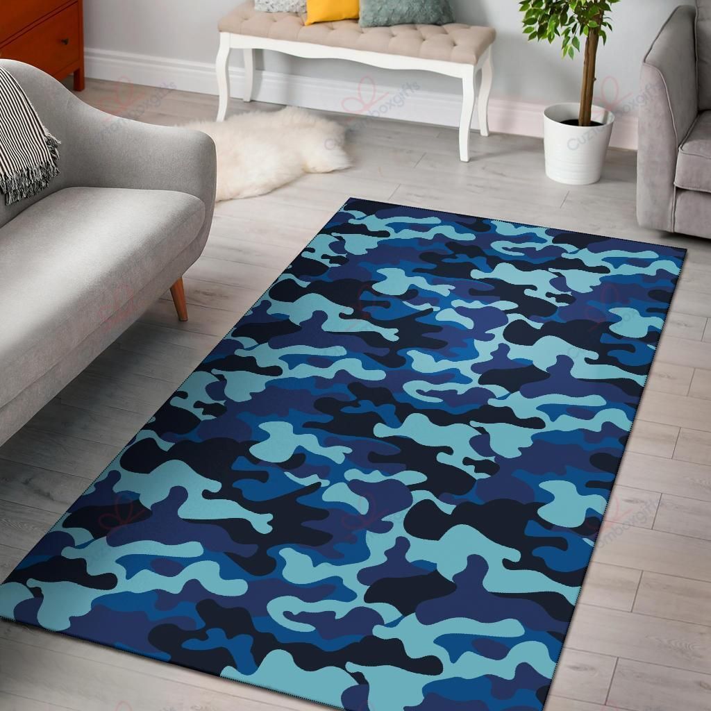 Camo Blue Pattern 4 Rug Sport Decor Gift Floor Decor Living Room Carpet Rug Area Rug - 5ad5708c60e4 Camo Blue Pattern 4 Rug Sport Decor Gift Floor Decor Living Room Carpet Rug Area Rug - 5ad5708c60e4