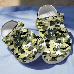 Camo Dinosaurs Crocs Clog Classic Clogs Shoes