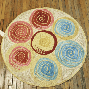 Camp Whirly Round Carpet Floor Rug Living Room Bedroom Decor Round Area Rug Carpet