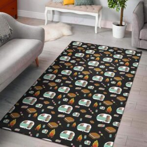 Camper Marshmallow Camping Rug Sport Decor Gift Floor Decor Living Room Carpet Rug Area Rug - ad22224eb9c5