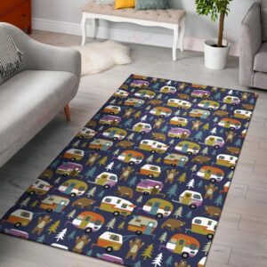 Camper Pattern 4 Rug Sport Decor Gift Floor Decor Living Room Carpet Rug Area Rug - 29fca73d62ea