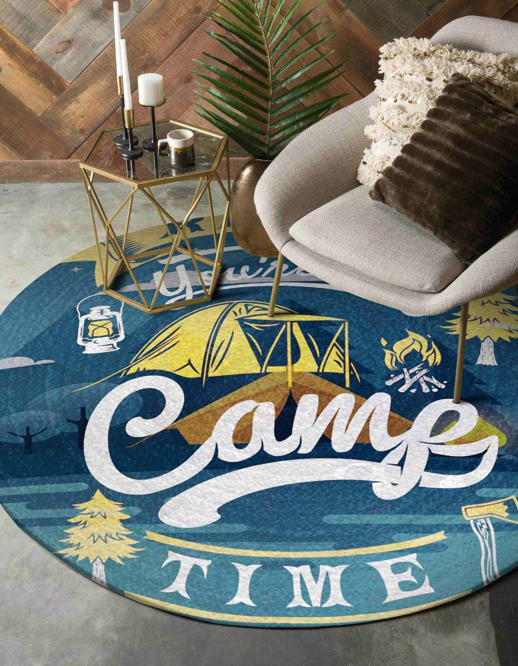 Camper Time Round Carpet Floor Rug Living Room Bedroom Decor Round Area Rug Carpet Camper Time Round Carpet Floor Rug Living Room Bedroom Decor Round Area Rug Carpet