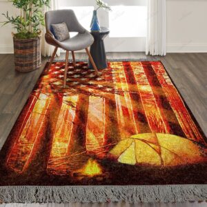 Campfire Flag America Rug Sport Decor Gift Floor Decor Living Room Carpet Rug Area Rug - 2018f8d4650c