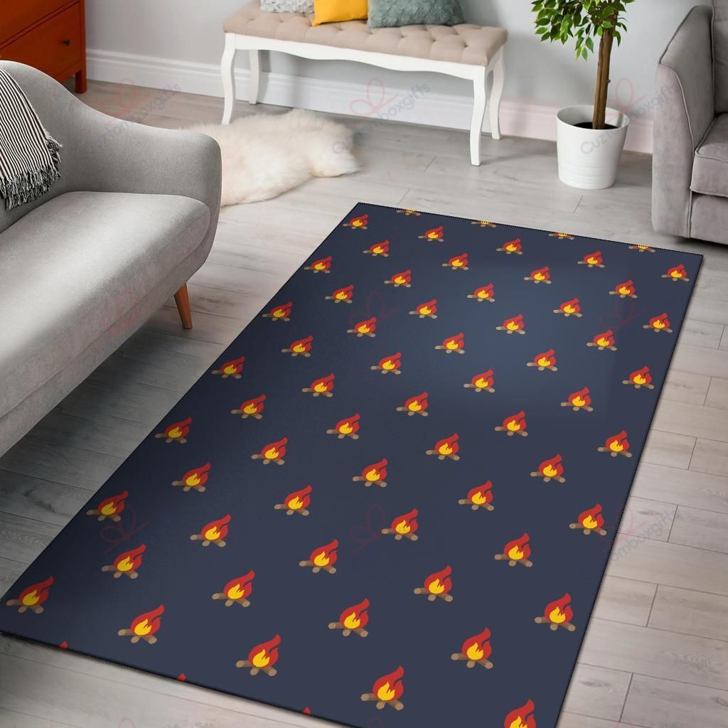Campfire Pattern 2 Rug Sport Decor Gift Floor Decor Living Room Carpet Rug Area Rug - 1afdcc45239e Campfire Pattern 2 Rug Sport Decor Gift Floor Decor Living Room Carpet Rug Area Rug - 1afdcc45239e