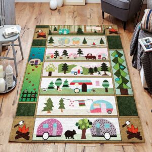 Camping 2 Rug Sport Decor Gift Floor Decor Living Room Carpet Rug Area Rug - cea2cf1a9cd8