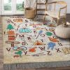 Camping Alphabet Rug Sport Decor Gift Floor Decor Living Room Carpet Rug Area Rug - 2f55bff0863d