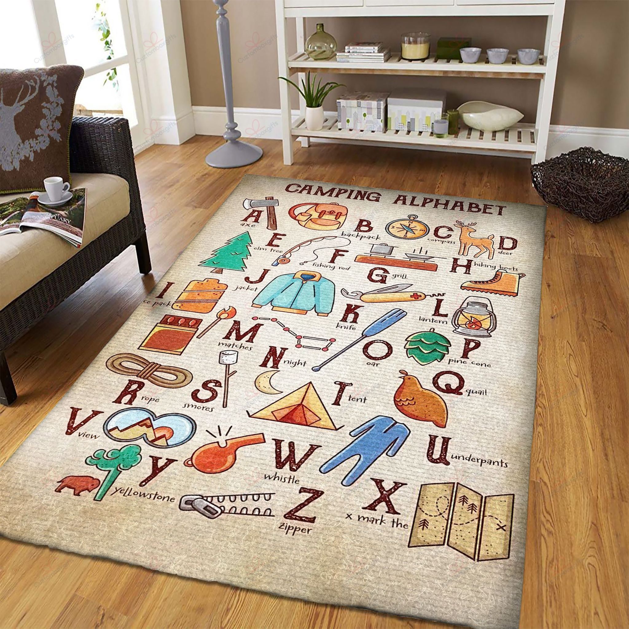 Camping Alphabet Rug Sport Decor Gift Floor Decor Living Room Carpet Rug Area Rug - b21982512ca3 Camping Alphabet Rug Sport Decor Gift Floor Decor Living Room Carpet Rug Area Rug - b21982512ca3
