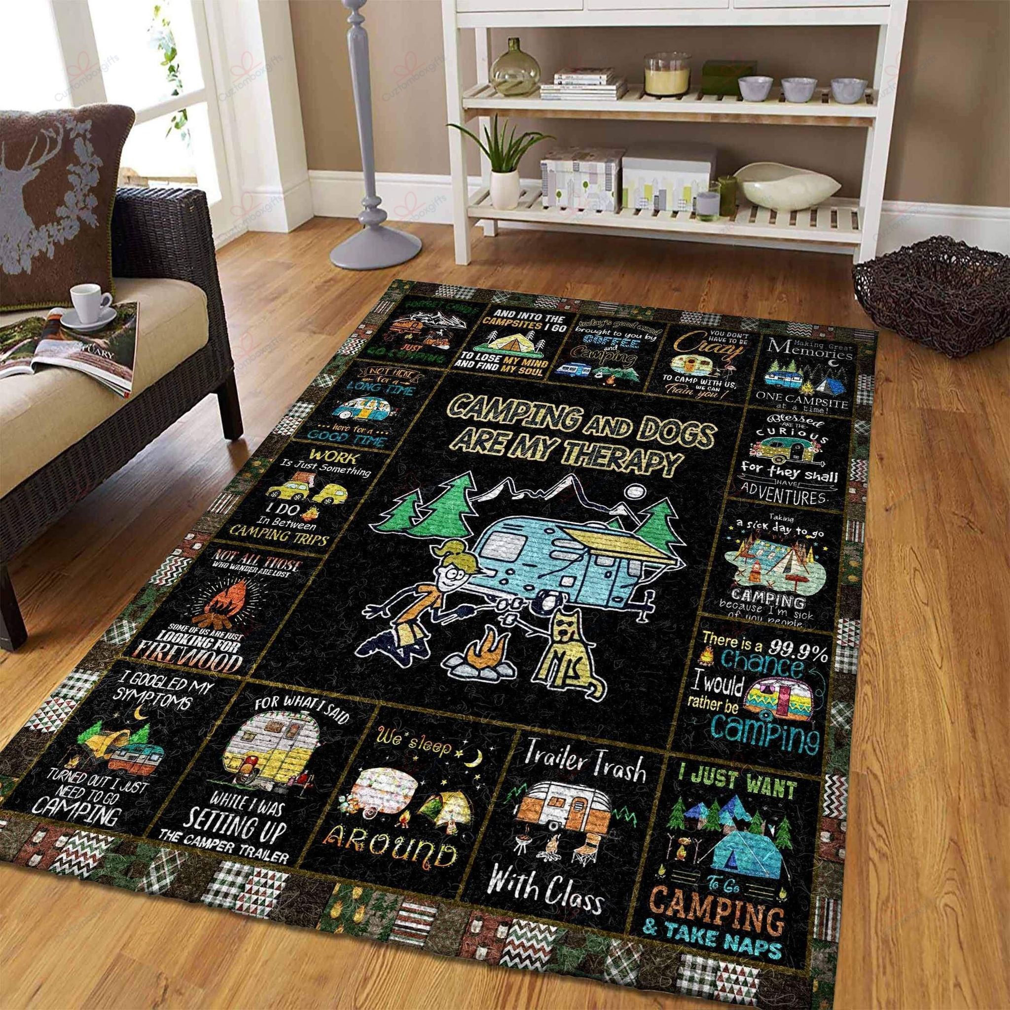 Camping And Dogs Rug Sport Decor Gift Floor Decor Living Room Carpet Rug Area Rug - 3f90e67977df Camping And Dogs Rug Sport Decor Gift Floor Decor Living Room Carpet Rug Area Rug - 3f90e67977df