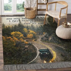 Camping And In The Forest I Go Rug Sport Decor Gift Floor Decor Living Room Carpet Rug Area Rug - 5ed5ccfb88c1