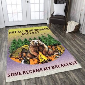 Camping Bear Rug Sport Decor Gift Floor Decor Living Room Carpet Rug Area Rug - e810669512df