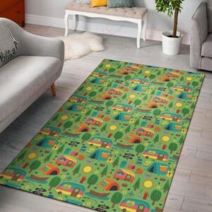 Camping Camper Pattern 4 Rug Sport Decor Gift Floor Decor Living Room Carpet Rug Area Rug - a7ba35aba4d1