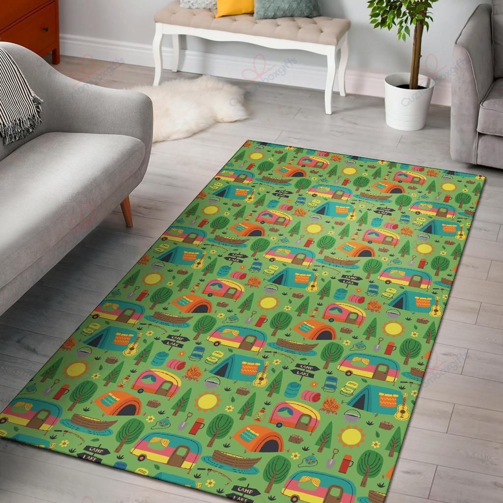 Camping Camper Pattern 4 Rug Sport Decor Gift Floor Decor Living Room Carpet Rug Area Rug - a7ba35aba4d1 Camping Camper Pattern 4 Rug Sport Decor Gift Floor Decor Living Room Carpet Rug Area Rug - a7ba35aba4d1