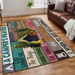Camping Camper Prayer Rug Sport Decor Gift Floor Decor Living Room Carpet Rug Area Rug - 208c9916c166