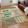 Camping Campervan Knowledge Rug Sport Decor Gift Floor Decor Living Room Carpet Rug Area Rug - 5687e43f5411