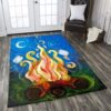 Camping Campfire Rug Sport Decor Gift Floor Decor Living Room Carpet Rug Area Rug - e575a0092b45