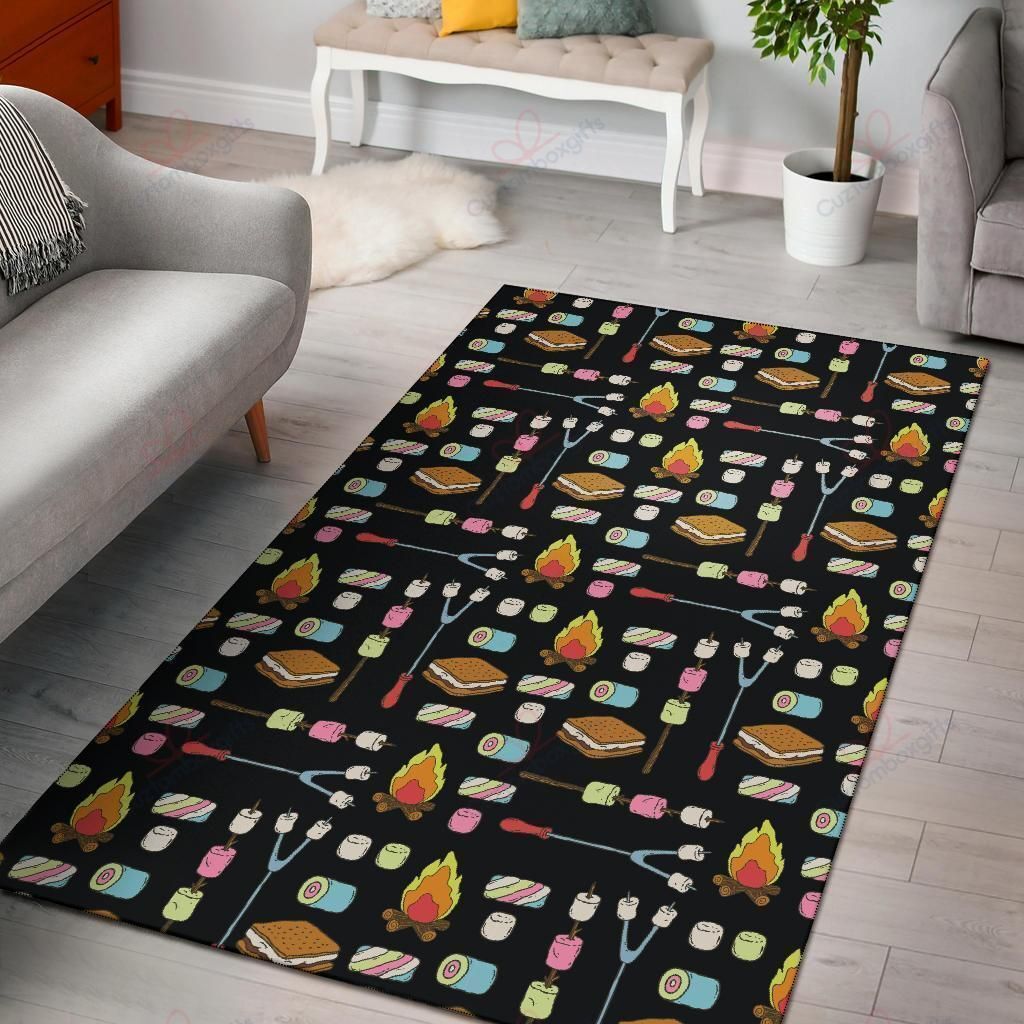 Camping Campfire Marshmallows Rug Sport Decor Gift Floor Decor Living Room Carpet Rug Area Rug - f9261ec9e7de Camping Campfire Marshmallows Rug Sport Decor Gift Floor Decor Living Room Carpet Rug Area Rug - f9261ec9e7de