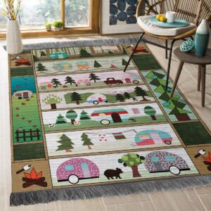 Camping Car Rug Sport Decor Gift Floor Decor Living Room Carpet Rug Area Rug - 7e3a6252a0f8