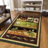 Camping Deer And Moose Rug Sport Decor Gift Floor Decor Living Room Carpet Rug Area Rug - cf0314862f50
