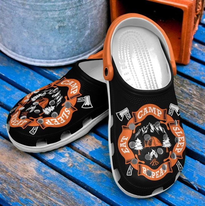 Camping Eat Camp Sleep Repeat Sku 409 Crocs Clog Clog Shoes Camping Eat Camp Sleep Repeat Sku 409 Crocs Clog Clog Shoes