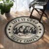 Camping Round Carpet Floor Rug Living Room Bedroom Decor Round Area Rug Carpet