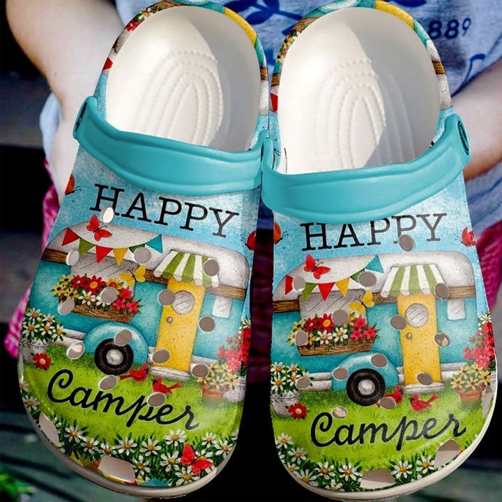 Camping Happy Camper Sku 418 Crocs Crocband Clog Comfortable For Mens Womens Classic Clog Water Shoes Camping Happy Camper Sku 418 Crocs Crocband Clog Comfortable For Mens Womens Classic Clog Water Shoes
