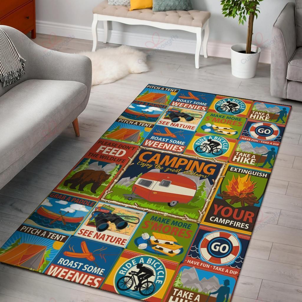 Camping Is My Life Rug Sport Decor Gift Floor Decor Living Room Carpet Rug Area Rug - a459fc48c501 Camping Is My Life Rug Sport Decor Gift Floor Decor Living Room Carpet Rug Area Rug - a459fc48c501