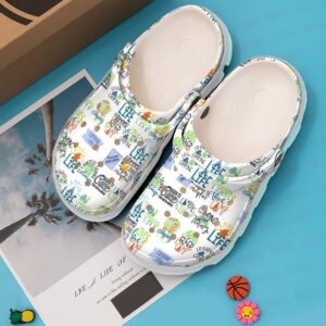 Camping Is My Therapy Sku 448 Crocs Crocband Clog Comfortable For Mens Womens Classic Clog Water Shoes