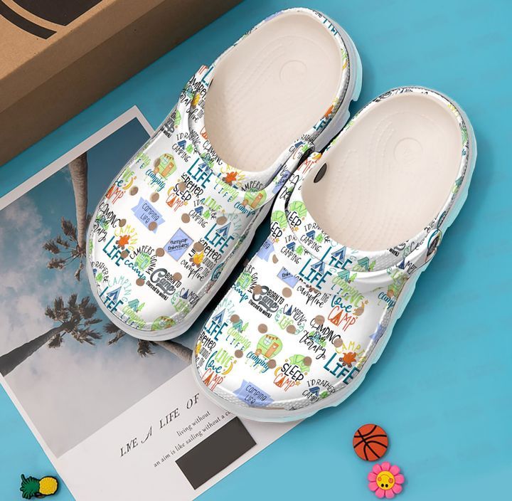 Camping Is My Therapy Sku 448 Crocs Crocband Clog Comfortable For Mens Womens Classic Clog Water Shoes Camping Is My Therapy Sku 448 Crocs Crocband Clog Comfortable For Mens Womens Classic Clog Water Shoes