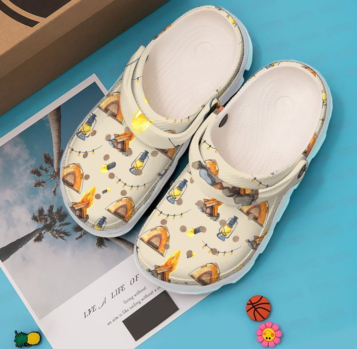 Camping Light Pattern Sku 425 Crocs Crocband Clog Comfortable For Mens Womens Classic Clog Water Shoes Camping Light Pattern Sku 425 Crocs Crocband Clog Comfortable For Mens Womens Classic Clog Water Shoes
