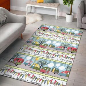 Camping Live Simply Rug Sport Decor Gift Floor Decor Living Room Carpet Rug Area Rug - 00a79785fa76