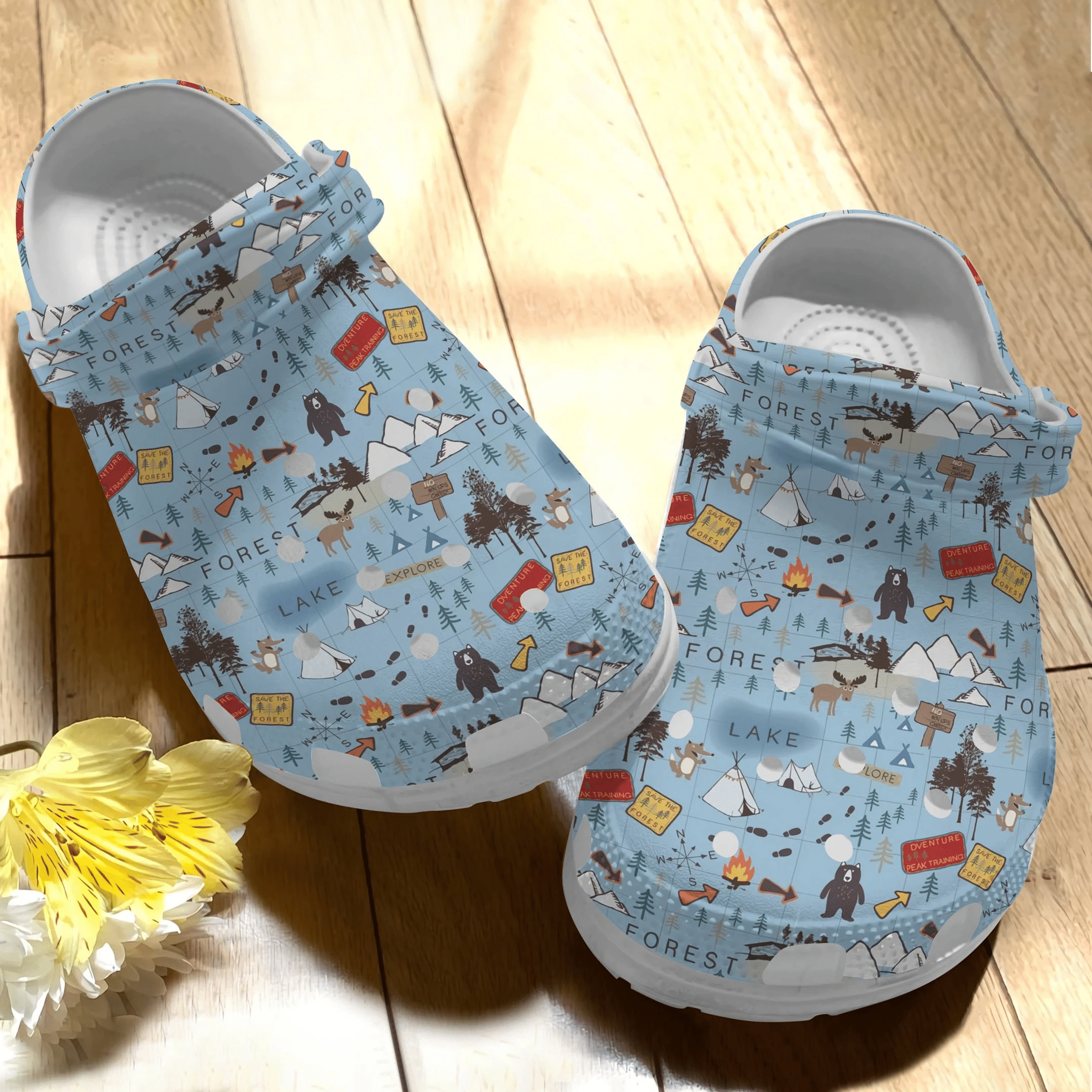 Camping Map Shoes Clog – Forest Lake Explore Crocs Clog Crocbland Clog Birthday Gift For Boy Girl Camping Map Shoes Clog – Forest Lake Explore Crocs Clog Crocbland Clog Birthday Gift For Boy Girl