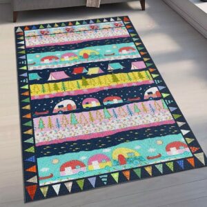 Camping Night Rug Sport Decor Gift Floor Decor Living Room Carpet Rug Area Rug - c8edfce2993c